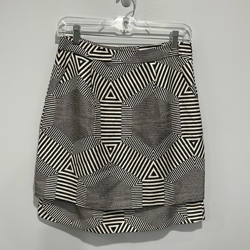 Anthropolgie HD in Paris Womens Geometric Print Mini Skirt Size Small NEW
